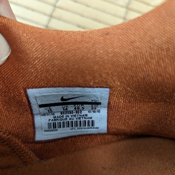 Nike Zoom Live RARE Burnt Orange Athletic Basketball Sneakers Men 15. 902590-802 main image 8